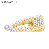 Pearl Beads Hair Clip Freshwater Pearl Barrette Hair Pin Accessories Women