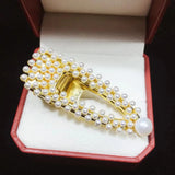 Pearl Beads Hair Clip Freshwater Pearl Barrette Hair Pin Accessories Women