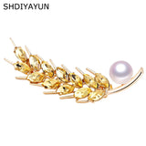 Pearl Brooch Crystals Flower Brooch For Women
