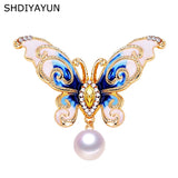Vintage Enamel Butterfly Brooch Pins for Women