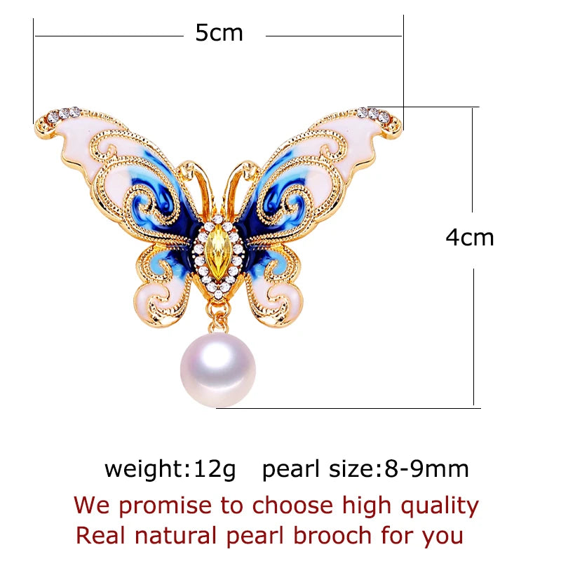 Vintage Enamel Butterfly Brooch Pins for Women