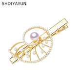Natural Pearl Beads Hair Clip Barrette for Woman Girls