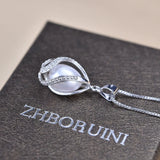 Pearl Necklace 925 Sterling Silver For Women Freshwater Pearl Cage Pendants