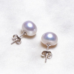 Real Pearl Earrings 925 Sterling Silver Jewelry For Women Stud Earring