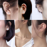 Real Pearl Earrings 925 Sterling Silver Jewelry For Women Stud Earring