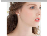 Real Pearl Earrings 925 Sterling Silver Jewelry For Women Stud Earring