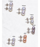 Real Pearl Earrings 925 Sterling Silver Jewelry For Women Stud Earring