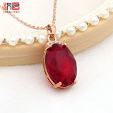 Oval Pink Opal Pendant Necklace for Wedding Party