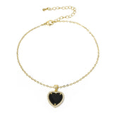 SHINYGEM Summer Ankle Chain Retro Peach Heart Glass Jewelry Making Female Anklet