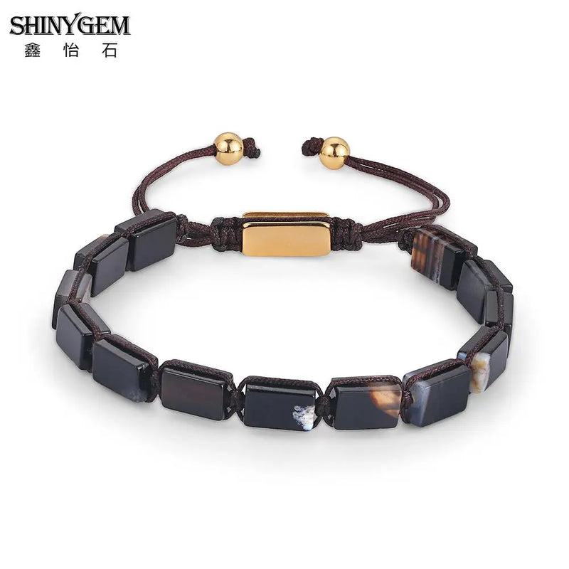Bohemian Stone Leather Wrap Beads Bracelets for Women Men