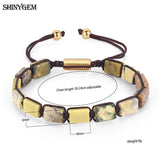 Bohemian Stone Leather Wrap Beads Bracelets for Women Men