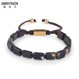 Bohemian Stone Leather Wrap Beads Bracelets for Women Men