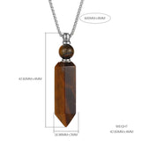 Brown Gemstone Crystal Necklace Hexagon Glass Perfume Bottle Pendant