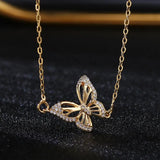 SHINYGEM Natural Butterfly Pendant Necklace