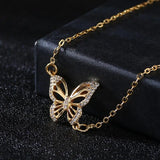 SHINYGEM Natural Butterfly Pendant Necklace