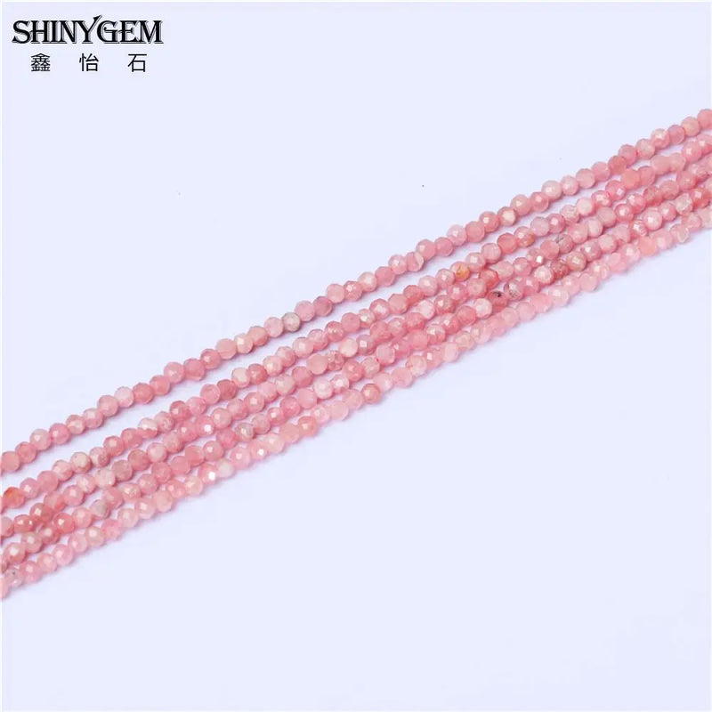 Faceted Rhodochrosite Stone Beads 2mm/3mm Natural Argentina Stone