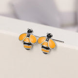 SHINYGEM Bee Drop Earrings Sterling Silver Craft Jewelry