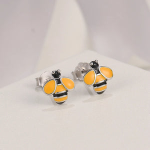 SHINYGEM Bee Drop Earrings Sterling Silver Craft Jewelry