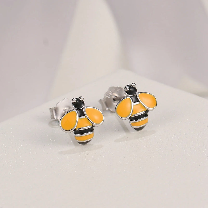 SHINYGEM Bee Drop Earrings Sterling Silver Craft Jewelry