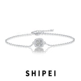 925 Silver VVS1 Princess Cut D Moissanite Bracelet