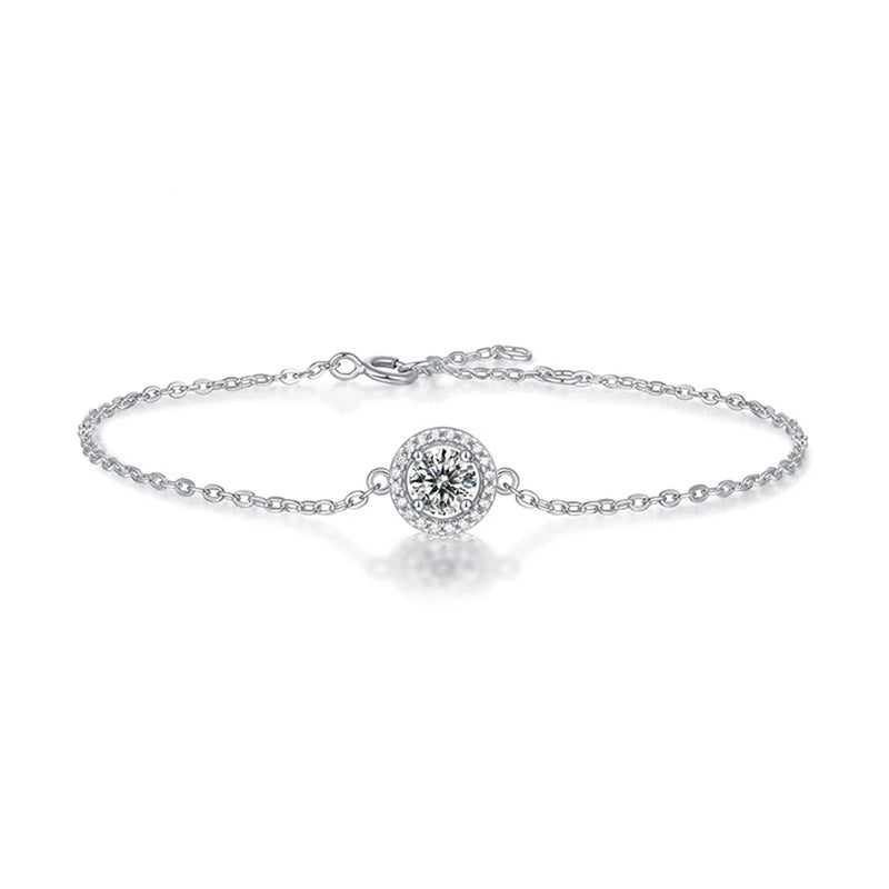 925 Silver VVS1 Moissanite Bracelet for Women