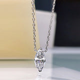 18K Plated 925 Silver 1CT Sapphire Pendant Necklace