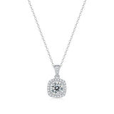 1CT D Moissanite Diamond Gemstone Necklace Pendant