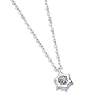 1CT D Moissanite Diamond Sterling Silver Necklace Pendant
