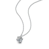 1CT D Moissanite Diamond Sterling Silver Necklace Pendant