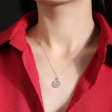 1CT D Moissanite Diamond Gemstone 925 Sterling Silver Women Necklace Pendant