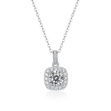 1CT D Moissanite Wedding Pendant Necklace