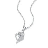 Heart Pendant Necklace 925 Sterling Silver Moissanite Diamond Jewelry