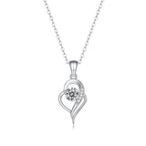 Heart Pendant Necklace 925 Sterling Silver Moissanite Diamond Jewelry