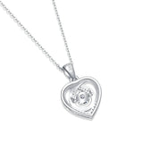 5MM D Moissanite Diamond Heart Pendant Necklace