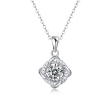6.5MM D Moissanite Diamond Windmill Pendant Necklace