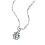 D Moissanite Diamond Gemstone Pendant Necklace
