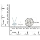D Moissanite 925 Silver Four-leaf Grass Pendant Necklace