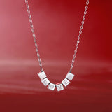 D Moissanite Diamond 925 Silver LOVE Pendant Necklace