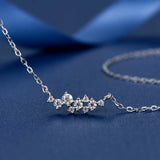D Moissanite Diamond Gemstone 925 Silver Pendant Necklace