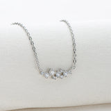 D Moissanite Diamond Gemstone 925 Silver Pendant Necklace