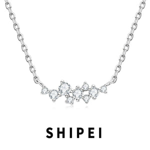 D Moissanite Diamond Gemstone 925 Silver Pendant Necklace