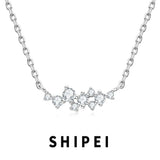 D Moissanite Diamond Gemstone 925 Silver Pendant Necklace