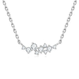 D Moissanite Diamond Gemstone 925 Silver Pendant Necklace