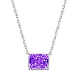 925 Silver Sapphire Necklace for Women