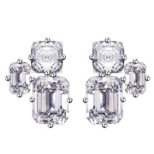 925 Sterling Silver Sapphire Gemstone Ear Studs Earrings