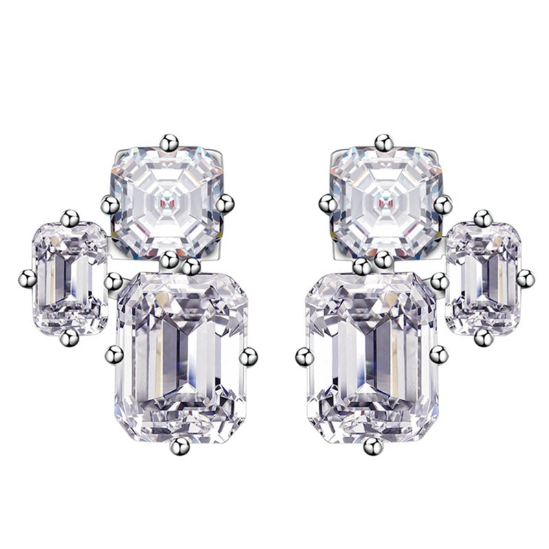 925 Sterling Silver Sapphire Gemstone Ear Studs Earrings