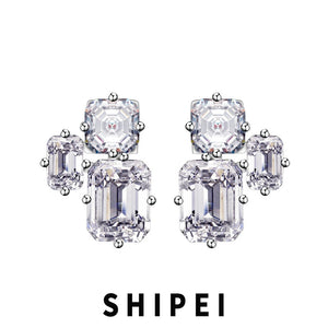 925 Sterling Silver Sapphire Gemstone Ear Studs Earrings