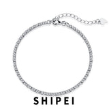 925 Silver Oval Sapphire Tennis Bracelet for Women