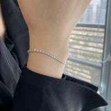 925 Silver Oval Sapphire Tennis Bracelet for Women