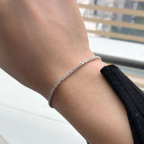 925 Silver Oval Sapphire Tennis Bracelet for Women